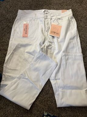 Wax Jean White High-Rise Straight Jeans with Tags